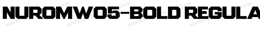 NuromW05-Bold Regular字体转换